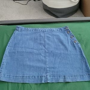 High waist denim skirt
